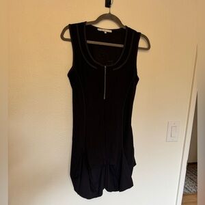 Y2K Sunlight Paris Jeannette Mini Dress Bubble Rayon Asymmetrical Size 1 XS/S